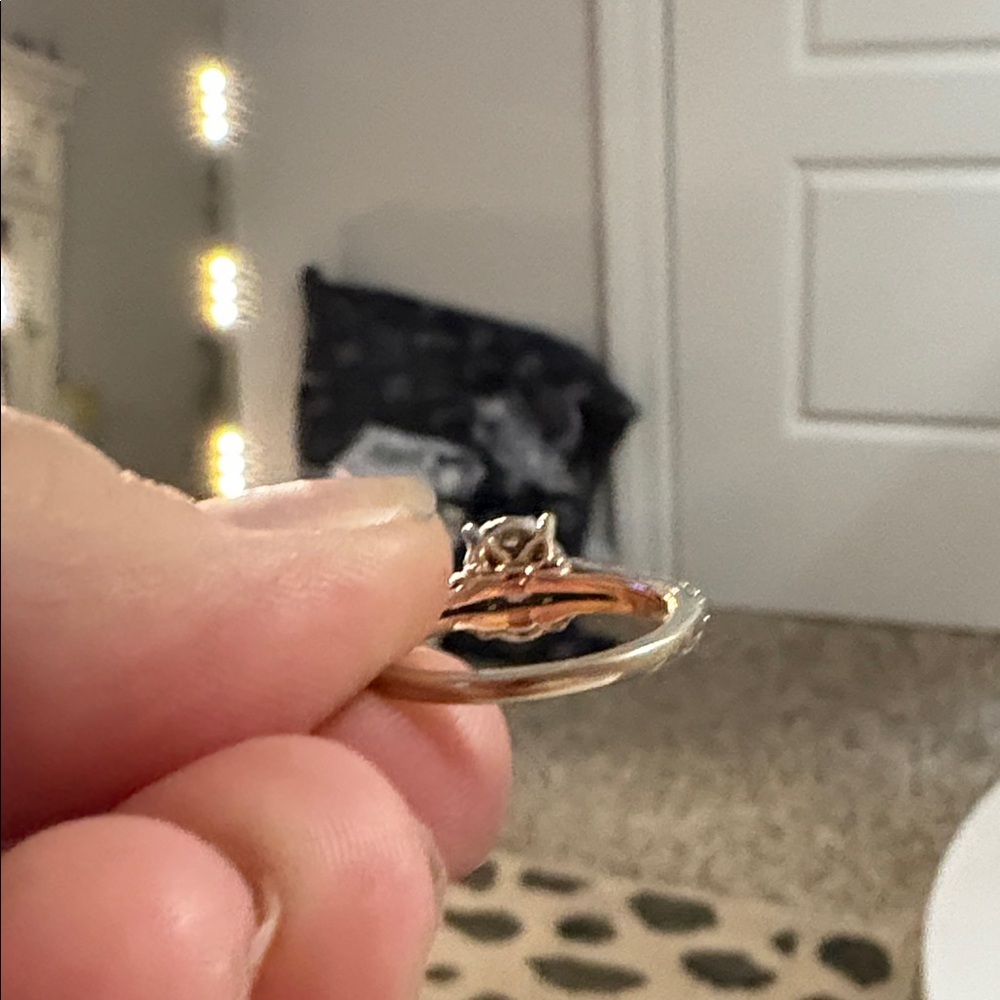 Dazzling Silver Diamond Cluster Ring - image 2